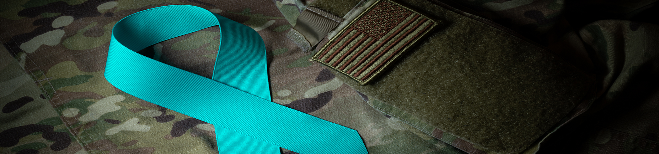 Image of teal ribbon and uniform representing Air Force Sexual Assault Prevention and Response